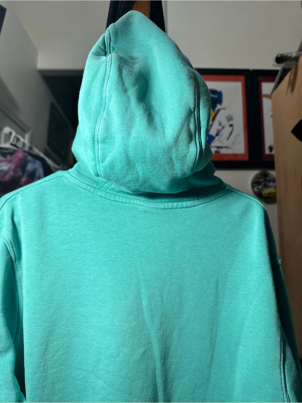 Nike Turquoise Pullover Hoodie with White Logo